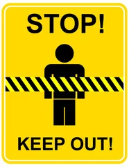 Behangcirkel Stop. Keep out - sign ©  danjazzia