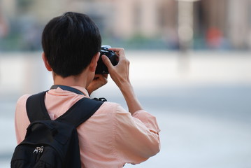 Tourist beim fotografieren