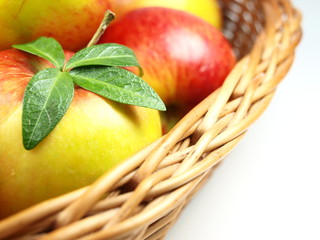 red apples in a basket