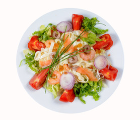 Shrimp salad with sweet dressing