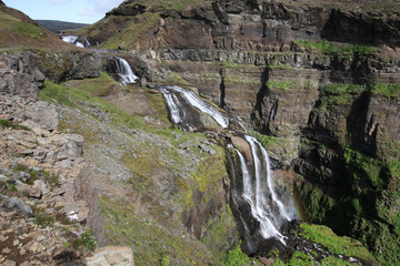 Waterfall in Iceland - Glymur
