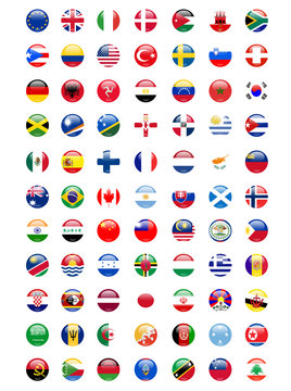 national flags around the world