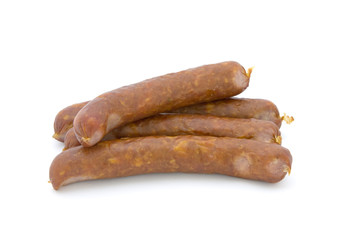 Sausage on a white background