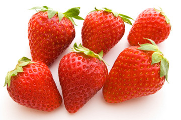 six strawberries