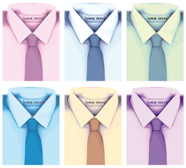 Shirt with tie collection