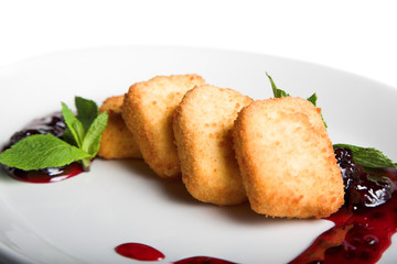 sweet fried cheese