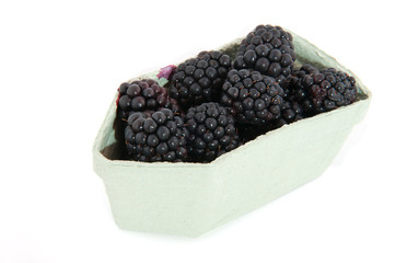 Blackberries in carton