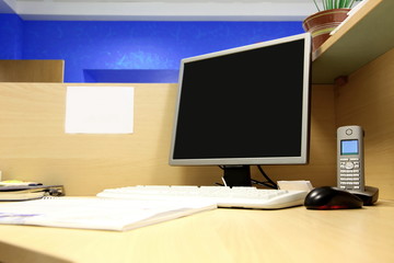 Naklejka premium classic work place with PC