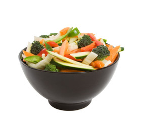 Raw Sliced Vegetables