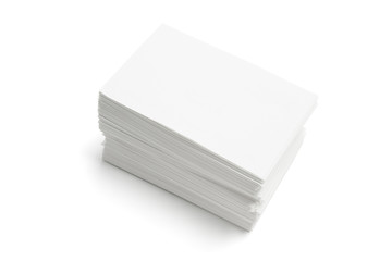 Stack of Blank Name Cards