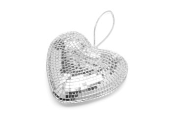 Glass Mirror Heart Ornament