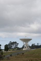 Satellite Dish in Rural Setting Vertical Perspective