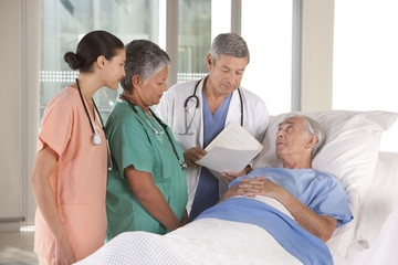 medical team discussing results