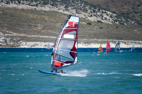 Windsurfing in Alacati, Cesme, Turkey
