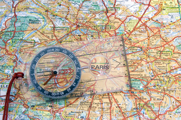 Fototapeta na wymiar Map to Paris