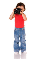 Child with camera.