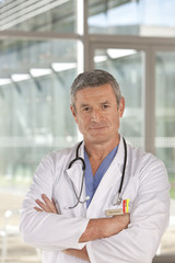 portrait of smiling male doctor