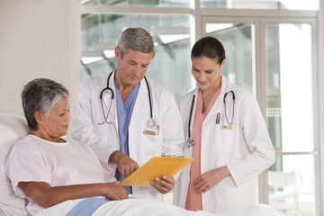 medical team discussing results