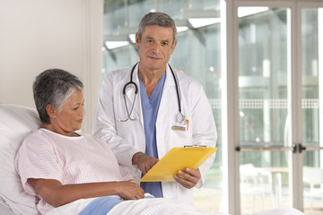 doctor discussing results with patient