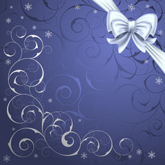 Christmas background with  bow
