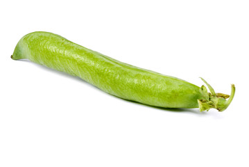 Green Pea Pod Isolated on White
