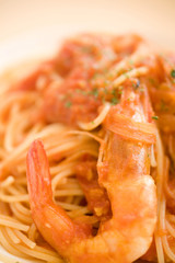 エビ入りパスタ