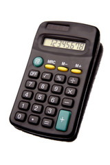 Calculator isolated over white background