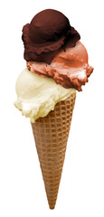 ice cream vanille erdbeer schoko