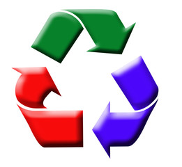 Colorful recycling symbol
