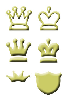 King and Queen crown icons
