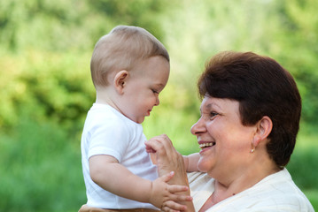 Grandmother with her grandson