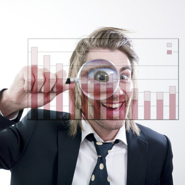 homme affaires analyse statistique