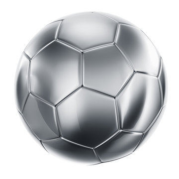 Soccerball in silver
