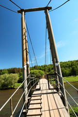 Pedestrian suspension bridge