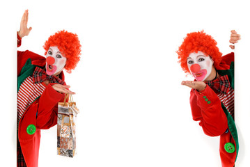 Female holiday clown