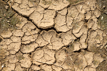 Trockene, rissige Erde