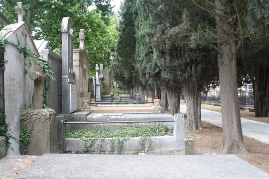 Panteones del cementerio de Pamplona, Navarra.