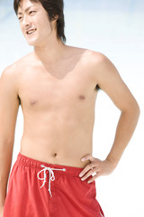 水着男性ポートレート