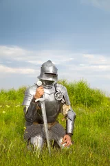 Fotobehang Ridders ridder, na de slag