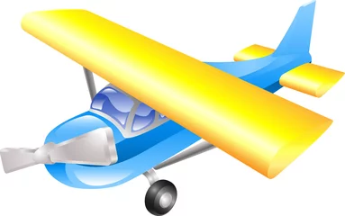 Crédence de cuisine en verre imprimé Avion, ballon Caricature d& 39 avion