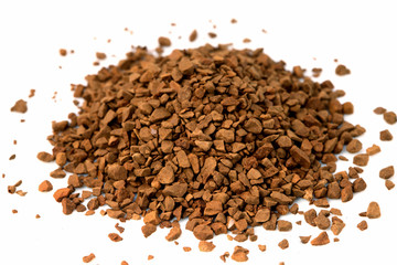 Soluble Coffee on white background