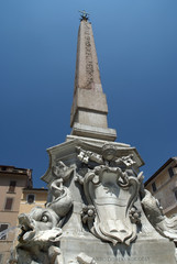 Fototapeta na wymiar Roma, p. del Pantheon: la fontana di G. Della Porta (part.)