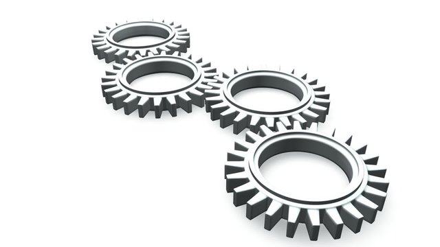 Moving parts of a machine