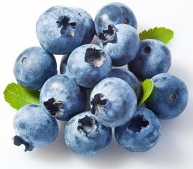 bilberry on a white background