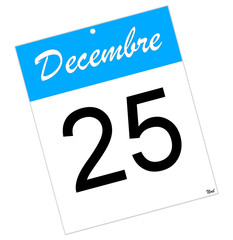 calendrier 25 decembre noel
