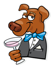 elegant dog vector icon