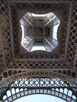 Base cuadrangular de la Tour Eiffel en Paris