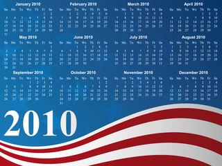 American 2010 calendar