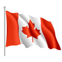 Canadian flag. Vector.