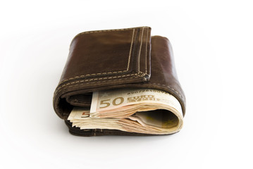 Wallet with Euros frontal